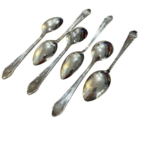 Sheffield England Silver Demitasse Spoons (6) hallmark Postons Lonsdaleplate - Picture 2 of 8
